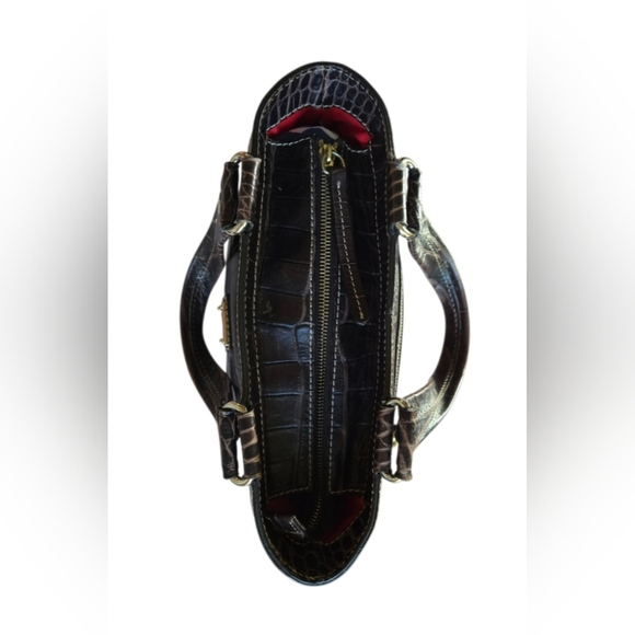 Dooney & Bourke Chocolate Croc-Embossed Medium Tote - Picture 10 of 16